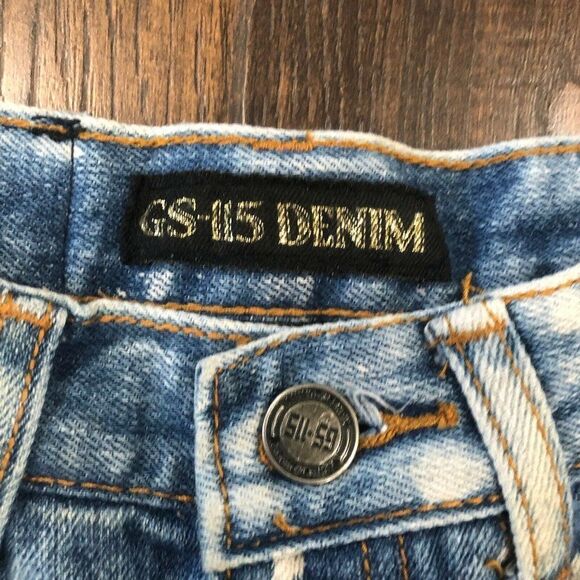 GS-115 Boy’s Size 4 Vintage Style Jeans Bleached Paint Splatters Moto Distressed - Picture 8 of 12